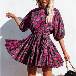 VICI Floral Rope Tie Dress — Never Worn